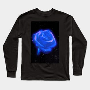 Blue Cosmic Rose Long Sleeve T-Shirt